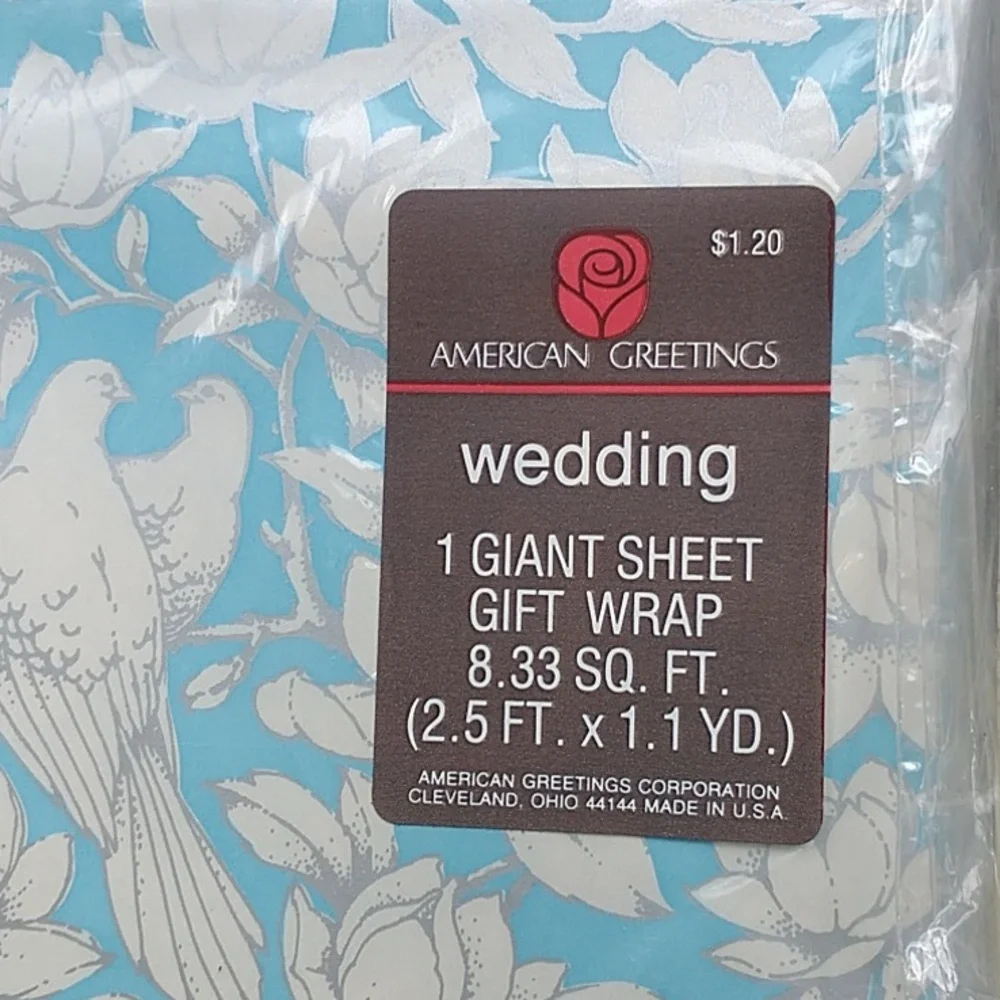 Vintage Assorted Wedding Gift Wrap American Greetings 13 Total Packs